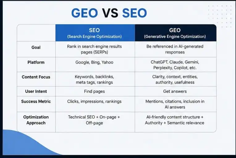 GEO vs SEO difference